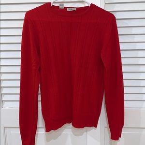 Red cashmere sweater